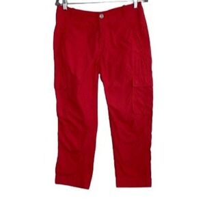 LAUREN RALPH LAUREN  RED  CROPPED  WOMEN'S CARGO PANTS SIZE 4